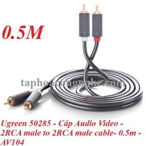 Ugreen 50285 0.5M màu Đen Cáp âm thanh Bông sen 2 ra 2 dương AV104 30050285